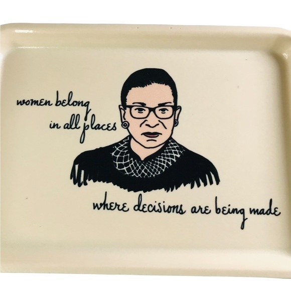 RUTH BADER GINSBURG CAMBRO MINI TRAY CAMTRAY MADE IN USA JEWELRY TRINKETS - Picture 2 of 5